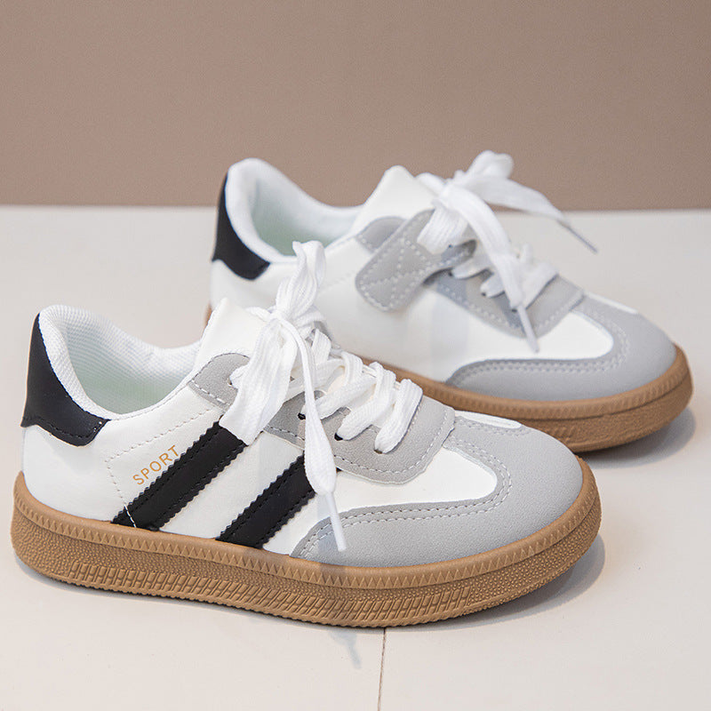 Kids Lightweight Lace-Up Sneakers with Breathable Anti-Slip Sole