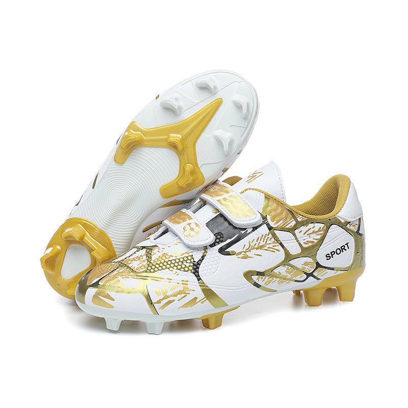Kids Velcro Football Cleats with Flexible Anti-Slip Rubber Sole