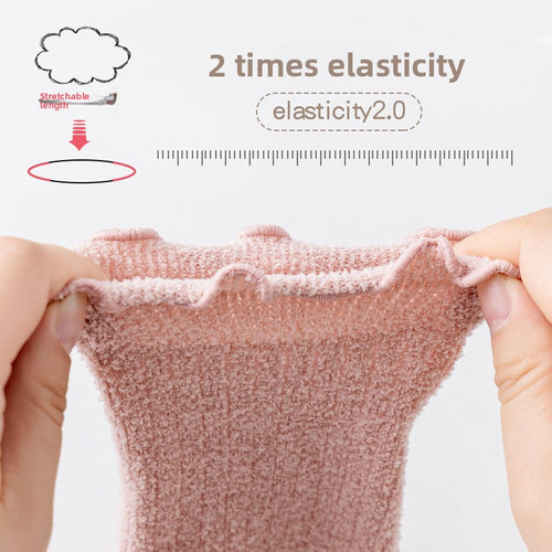 Extra Thick Coral Fleece Baby Socks with Long Tube Warmth