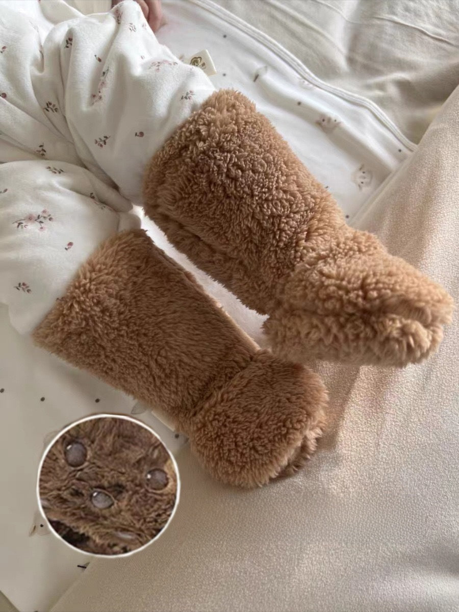 Plush Baby Non-Slip Floor Socks for Winter Warmth and Comfort