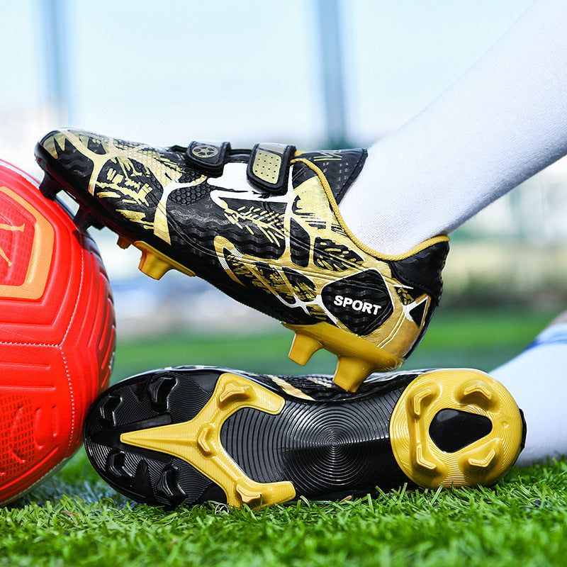 Kids Velcro Football Cleats with Flexible Anti-Slip Rubber Sole