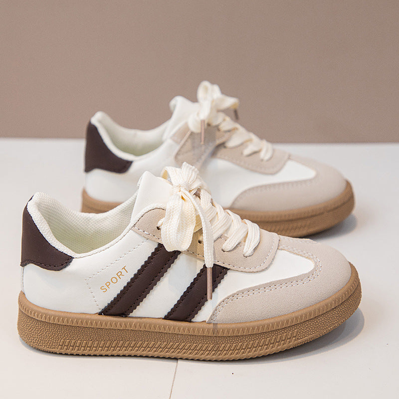 Kids Lightweight Lace-Up Sneakers with Breathable Anti-Slip Sole