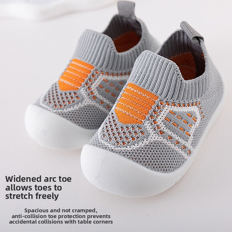Cotton Slip-On Toddler Shoes with Soft Sole and Anti-Slip Grip
