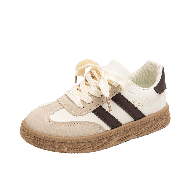 Kids Lightweight Lace-Up Sneakers with Breathable Anti-Slip Sole