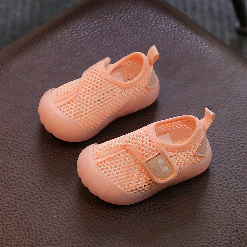 Toddler Flyknit Velcro Shoes with Soft Sole and Breathability
