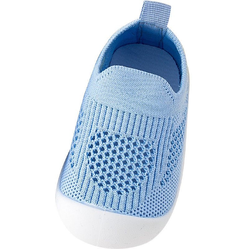 Breathable Mesh Baby Walking Socks with Anti-Slip Sole