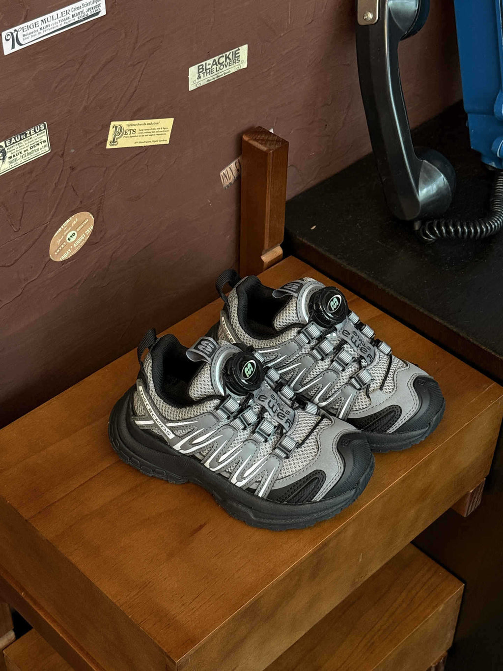 Kids Rotating Buckle Sneakers with Velvet Lining and Anti-Slip Sole