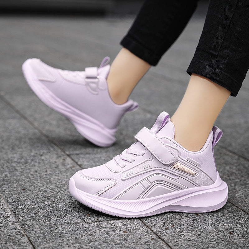 Kids Breathable Velcro Sneakers with Lightweight MD Sole for Daily Wear