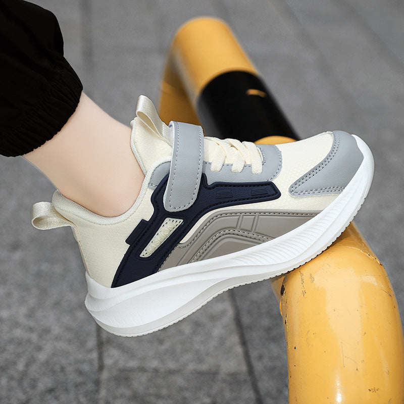 Kids Breathable Velcro Sneakers with Lightweight MD Sole for Daily Wear