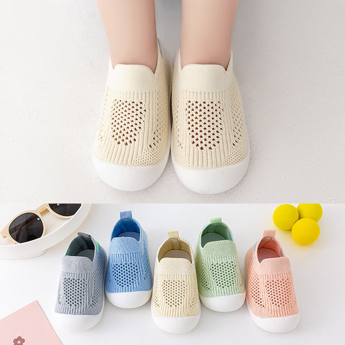 Breathable Mesh Baby Walking Socks with Anti-Slip Sole