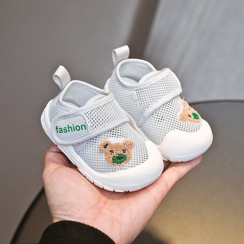 Breathable Mesh Toddler Shoes with Velcro and Anti-Slip Sole