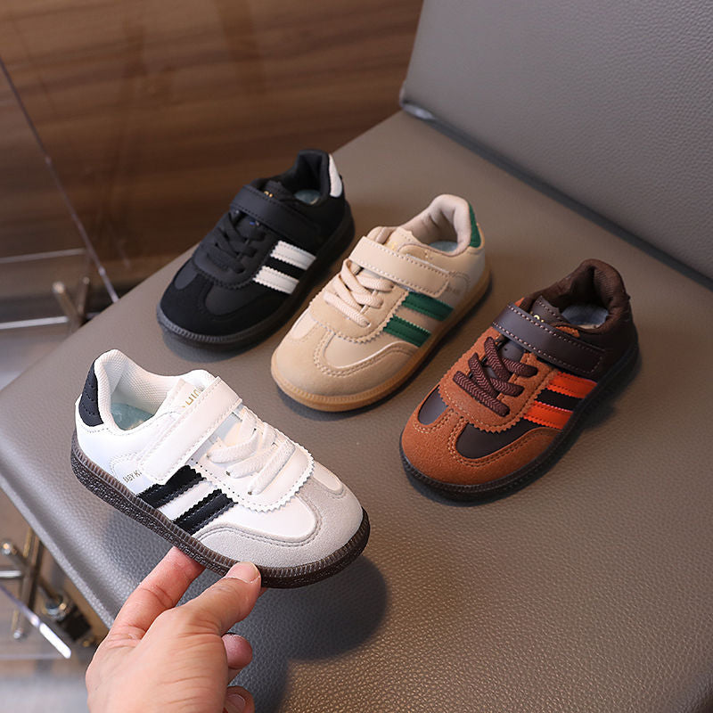 Breathable Kids Velcro Sneakers with Mesh Upper and Rubber Sole