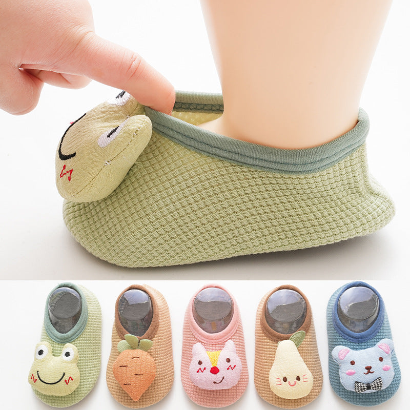 Baby Non-Slip Floor Socks with Breathable Fabric and Cute Patterns