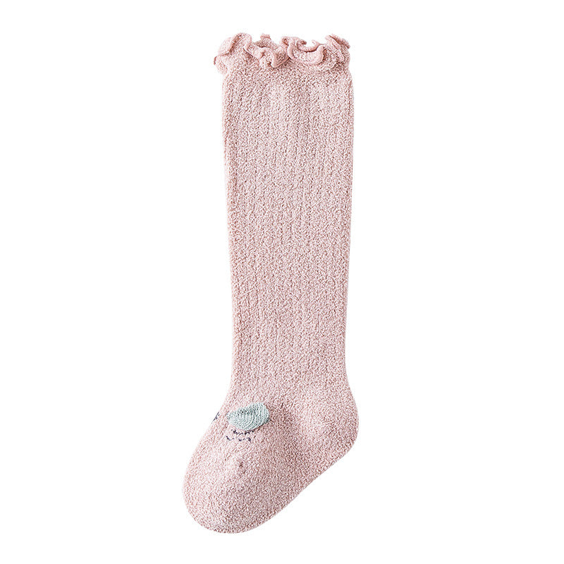 Extra Thick Coral Fleece Baby Socks with Long Tube Warmth