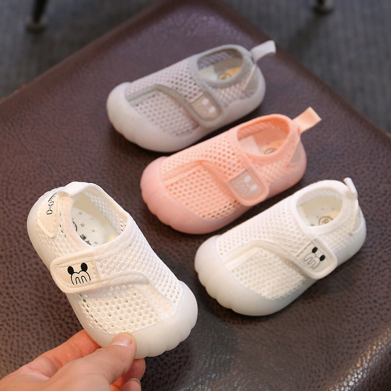 Toddler Flyknit Velcro Shoes with Soft Sole and Breathability