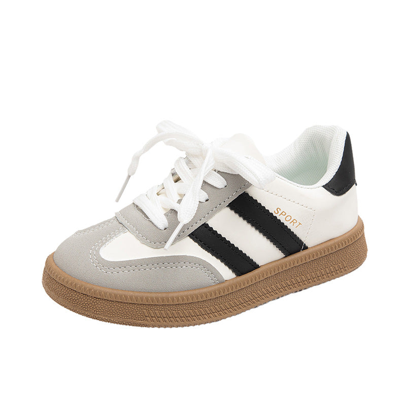 Kids Lightweight Lace-Up Sneakers with Breathable Anti-Slip Sole