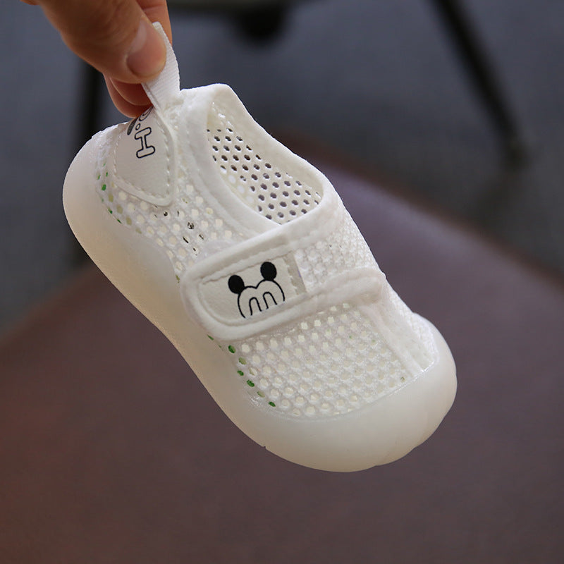 Toddler Flyknit Velcro Shoes with Soft Sole and Breathability