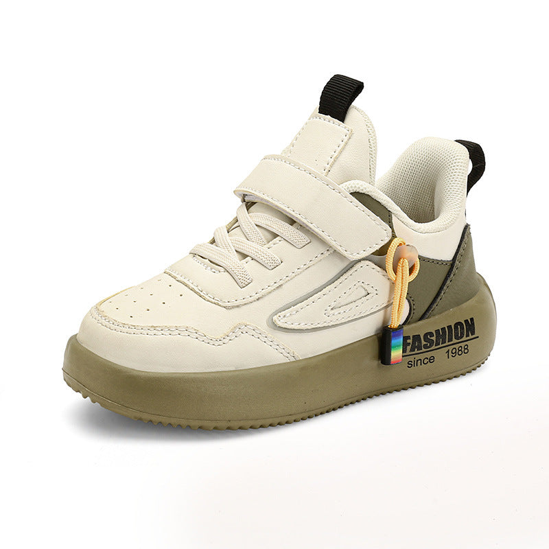 Waterproof Kids Velcro Sneakers with Velvet Lining and Duck Design