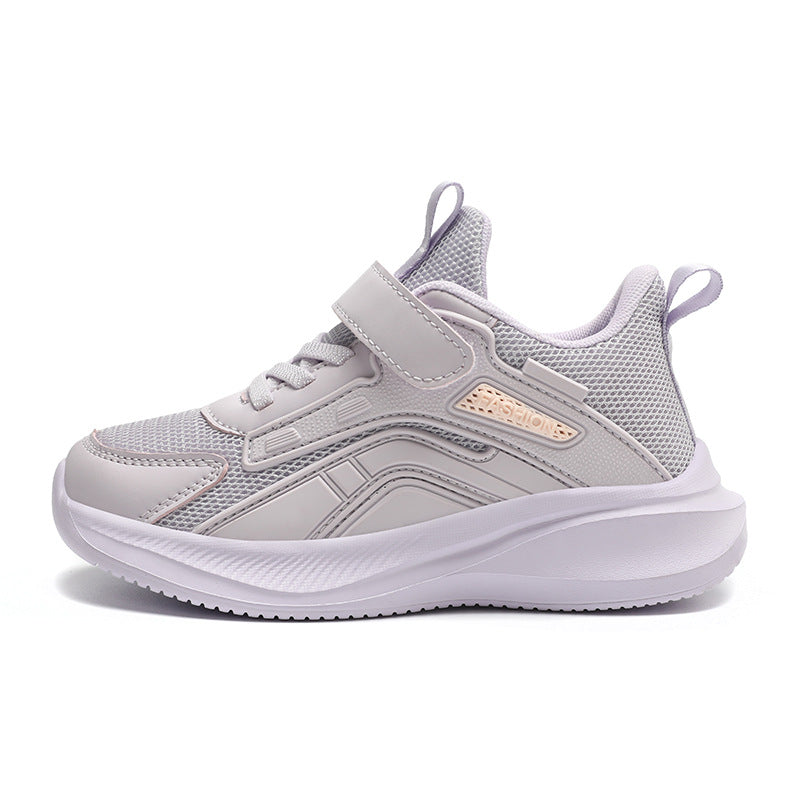 Kids Breathable Velcro Sneakers with Lightweight MD Sole for Daily Wear