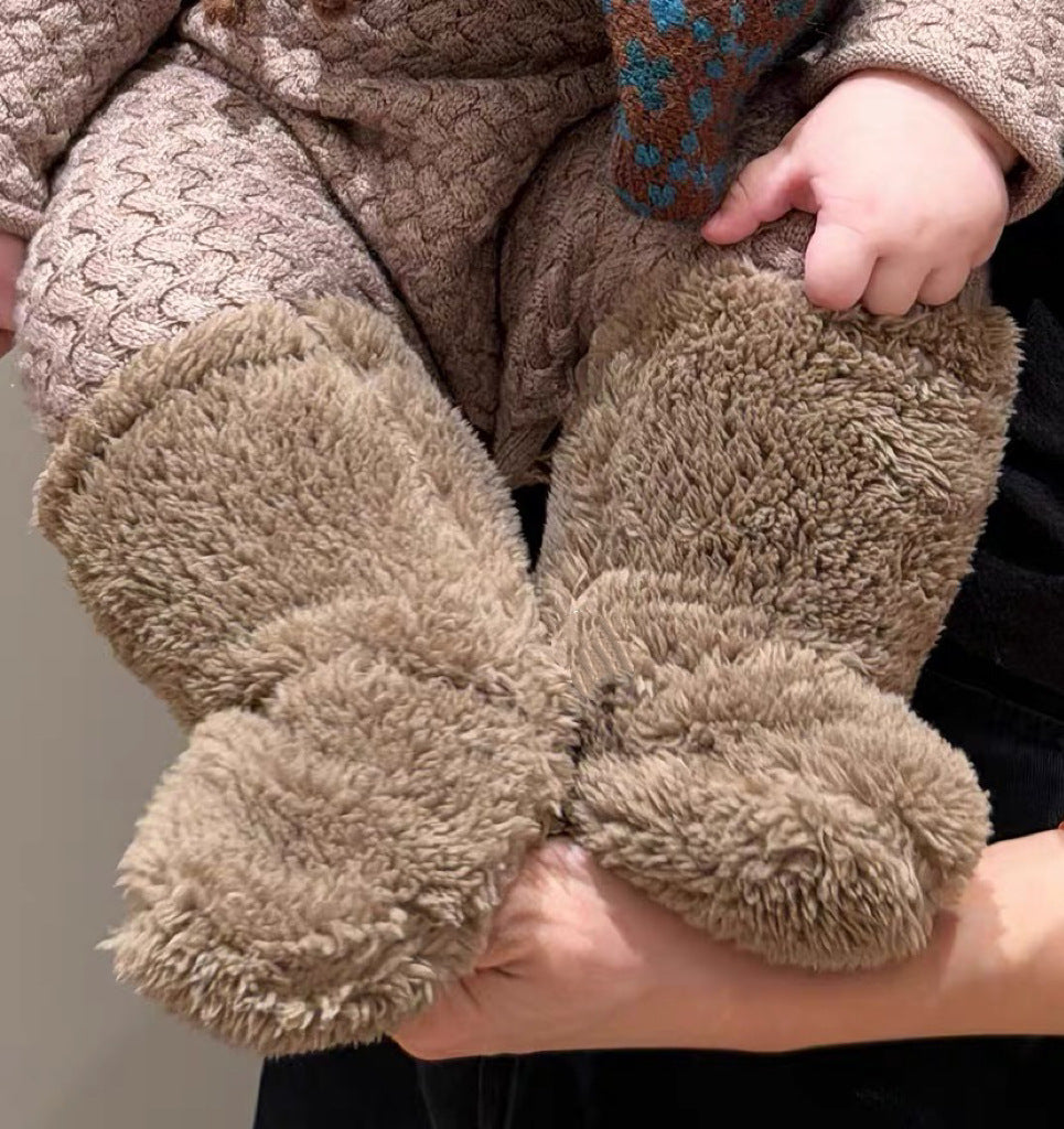 Plush Baby Non-Slip Floor Socks for Winter Warmth and Comfort
