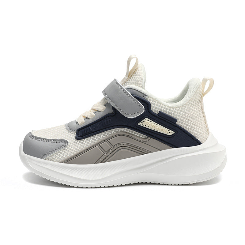 Kids Breathable Velcro Sneakers with Lightweight MD Sole for Daily Wear