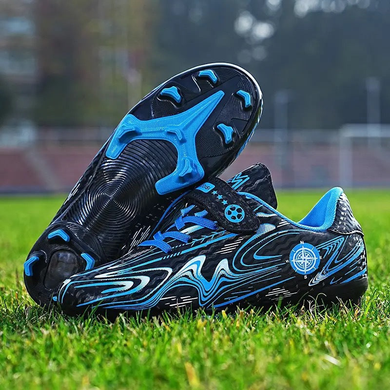 Youth Fleece-Lined Football Cleats with Anti-Slip Studded Outsole