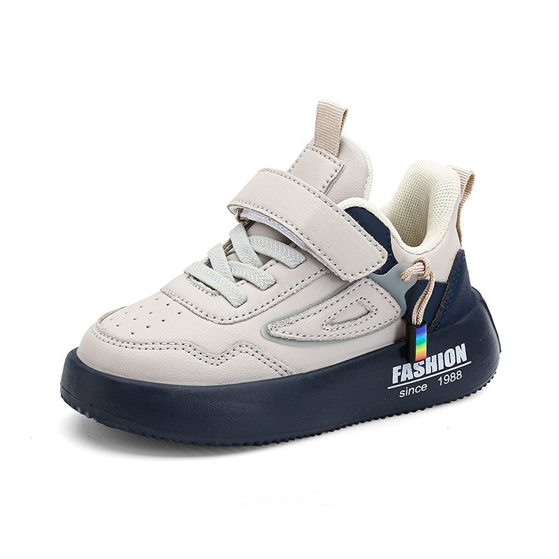 Waterproof Kids Velcro Sneakers with Velvet Lining and Duck Design
