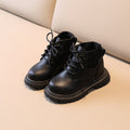 Waterproof Fleece-Lined Kids Lace-Up Boots with Lightweight Sole