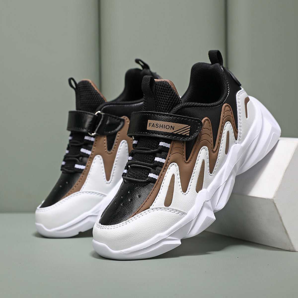 Kids Breathable Velcro Sneakers with Lightweight EVA Sole