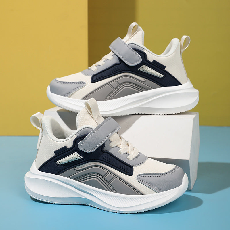 Kids Breathable Velcro Sneakers with Lightweight MD Sole for Daily Wear