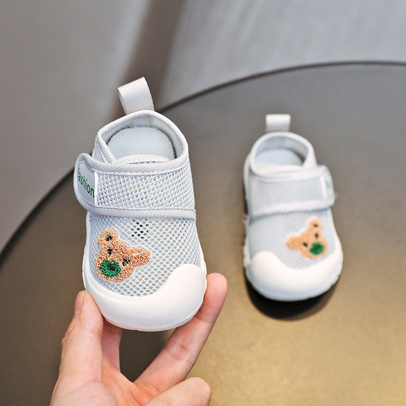 Breathable Mesh Toddler Shoes with Velcro and Anti-Slip Sole