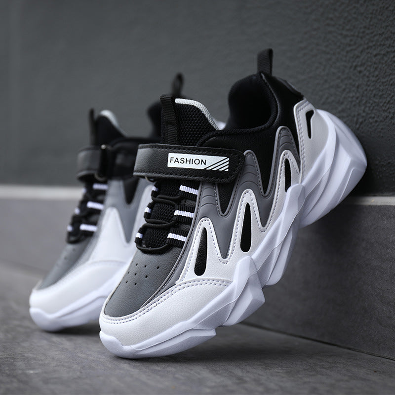 Kids Breathable Velcro Sneakers with Lightweight EVA Sole