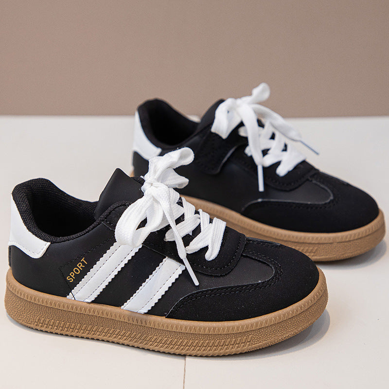 Kids Lightweight Lace-Up Sneakers with Breathable Anti-Slip Sole