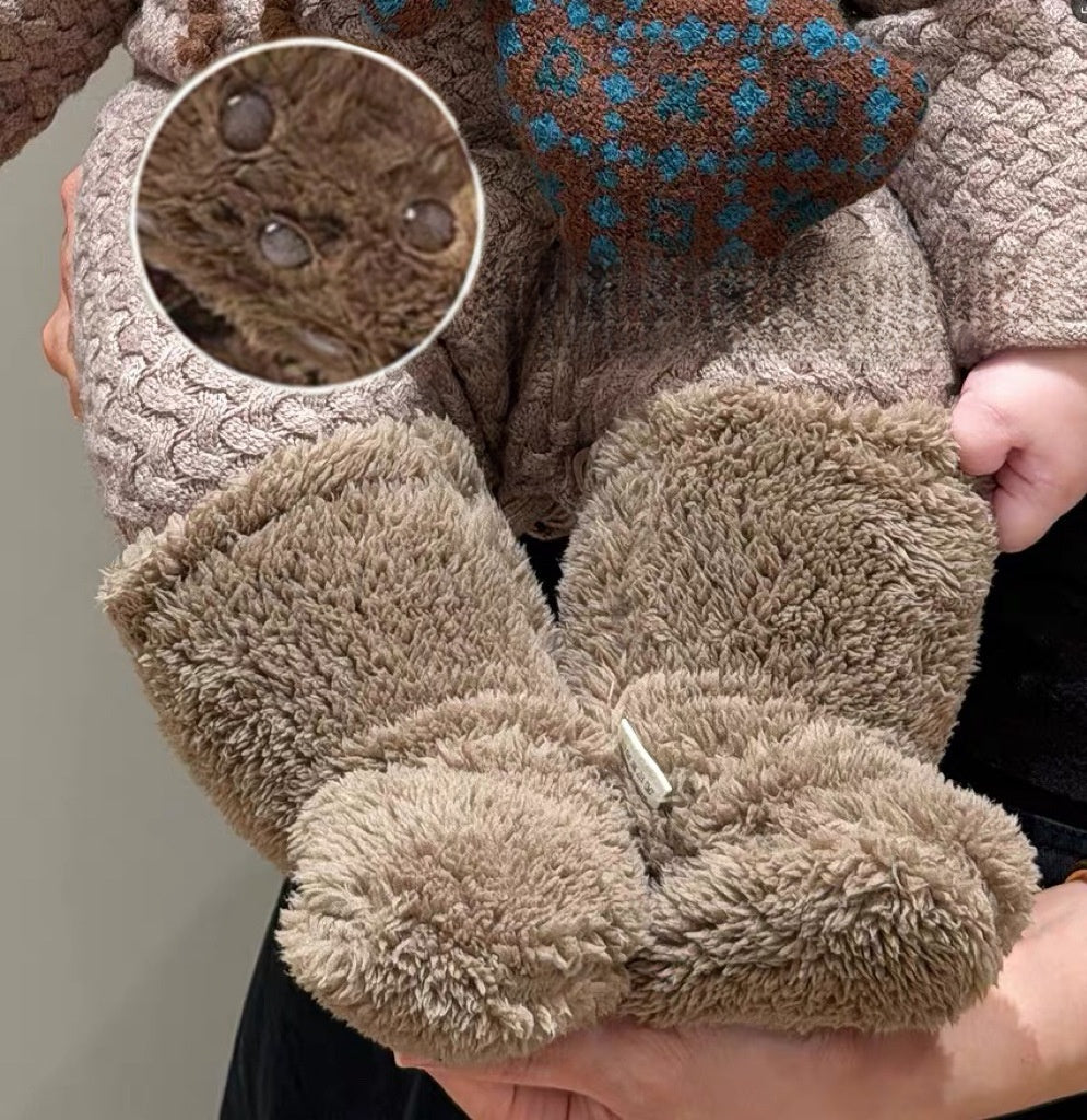 Plush Baby Non-Slip Floor Socks for Winter Warmth and Comfort