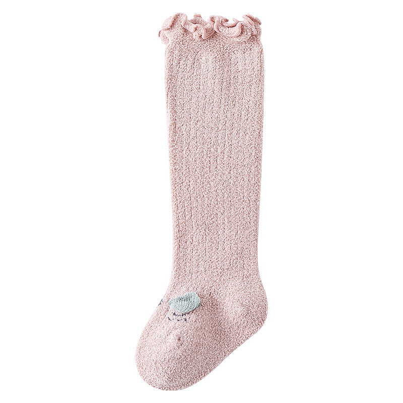 Extra Thick Coral Fleece Baby Socks with Long Tube Warmth