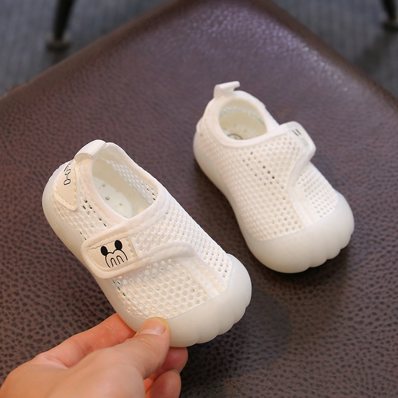 Toddler Flyknit Velcro Shoes with Soft Sole and Breathability