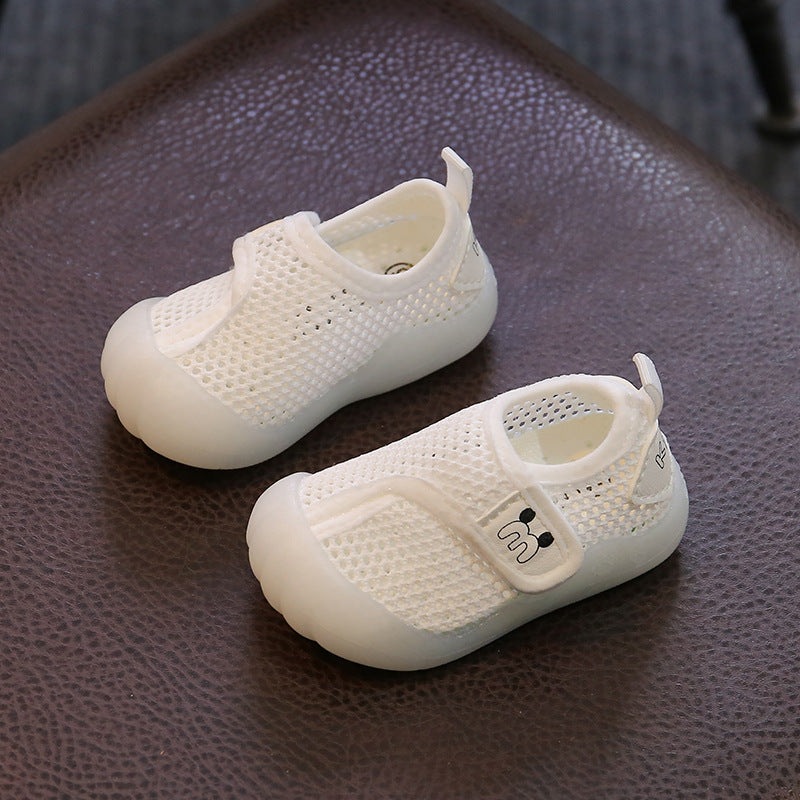 Toddler Flyknit Velcro Shoes with Soft Sole and Breathability