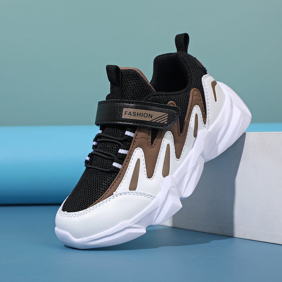 Kids Breathable Velcro Sneakers with Lightweight EVA Sole